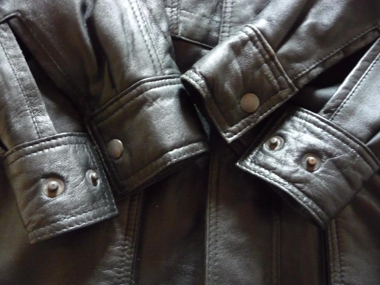 3/4 length leather jacket/blouson – photo 15